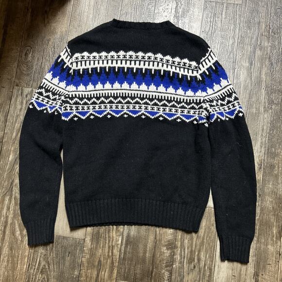 POLO Ralph Lauren Fair Isle Cotton Cashmere Angora Knit Pullover Sweater Large - Picture 4 of 6